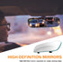 Car Rear View Mirror, 11.81 Inch HD Glass Frameless Automotive Panoramic Convex Interior Clip-on Wide Angle Mirror for Reduce Blind Spot, Universa...