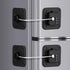 Heavy Duty Combination Refrigerator Lock (2 Pack) - Fridge Lock for Baby Safety, 3M Adhesive No Drilling (Black), for Fridge, Cabinets, Drawers, W...