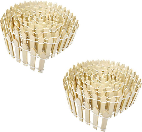 Honbay 2PCS Wooden Miniature Garden Decorative Picket Fences Palisades for Ornament (Length: 90cm/35inch)...