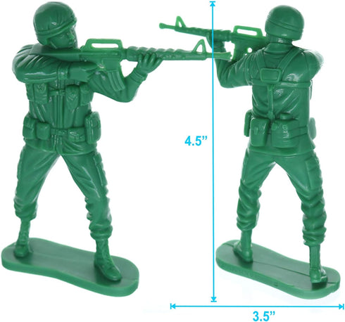 GiftExpress 12pc 5" Large Green Army Men, US Military Soldiers, Action Figure Set...