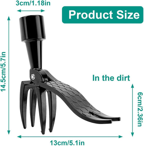 Stand Up Weed Puller Tool,Manual Weed Remover with Foot Plate for Removing Weeds, Weeding Head Replacement 4-Claw Weeder Root Remover Hand Tool fo...