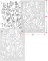 GSS Designs Wildflower Stencil for Painting on Wall Wood Canvas Furniture Reusable Art Flower Stencil for Craft Floral Stencils for Painting 12x16...