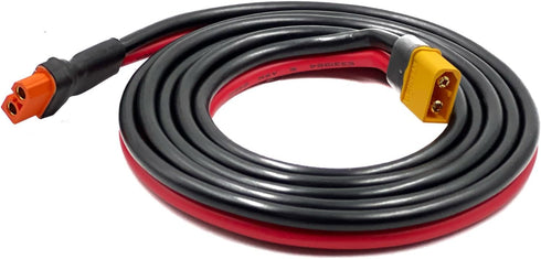 XT60i to XT60 Male Cable 10AWG Solar Charging Cable XT60i-F Extension Cable Solar Cable Compatible for Ecoflow Portable Power Station Solar Genera...