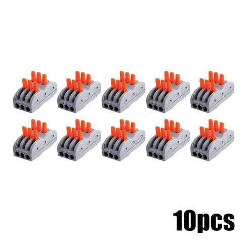 Quick Lever Wire Connectors: Compact Electrical Splicing Kit, 0.4-2.5 AWG Conductor for Secure Inline Circuits (PCT-223, 10)...