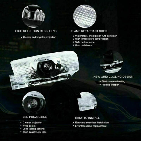 LED Car Door Light Logo Projector Welcome Courtesy Light Compatible with LS ES is LX RX GS GX RC UX Accessories......