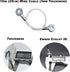 10 pcs 10 inch (25cm) 3mm Thickness Galvanized Steel Wire Cable Eyelets Ended Short Rope Lanyard Safety Tether Chain Lock with Vinyl Coated Cover ...