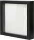 Muzilife 8x8 Shadow Box Picture Frame with Linen Board - Deep Wood & Glass Display Case Ready to Hang Memory Box Baby Sports Memorabilia, Pins, Aw...