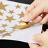 117Pcs Gold Stars Wall Decal Stars Pattern DIY Wall Stickers for Kids Rooms Home Decor...
