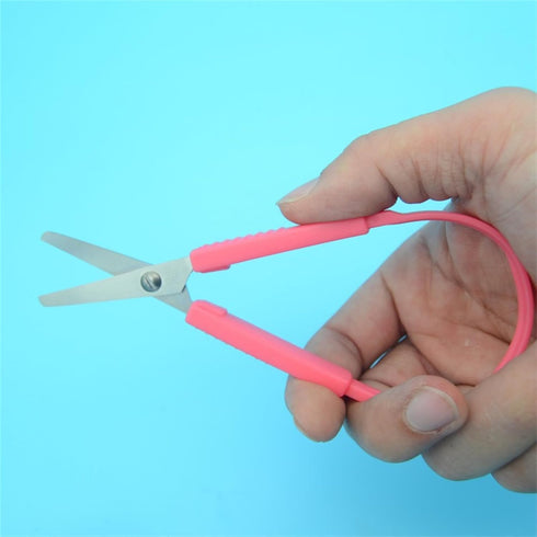 Squeeze Scissors, Lefty Support Loop Scissors for Toddlers?8 Inch Adaptive Design Preschool Training Scissors (3, Green+Pink+Yellow)...