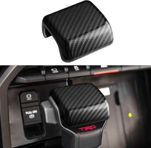 INTGET Gear Shift Knob Cover for 2022 2023 2024 Toyota Tundra Accessories Carbon Fiber Car Gear Shift Knob Trim Protector Gear Shifter Stickers fo...
