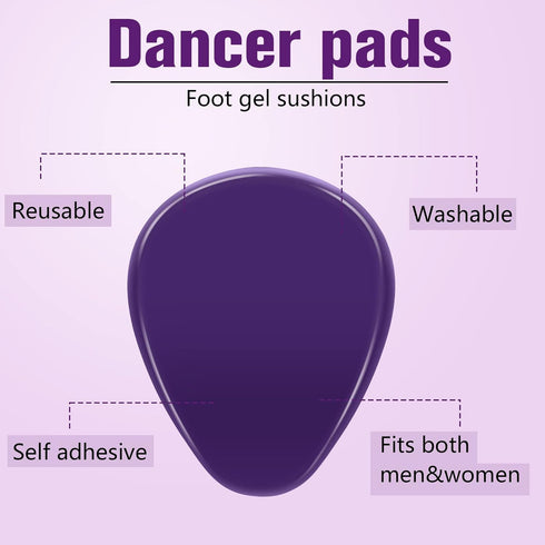 8 Pieces Gel Ball of Foot Cushions Metatarsal Pads for Women and Men Clear Gel Ball of Foot Cushions Soft Metatarsal Forefoot Cushioning Foot Pain...
