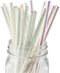 Foil Iridescent Pink Pearl Cocktail Paper Straws, Disposable 7.75 Inches, Pack of 100...