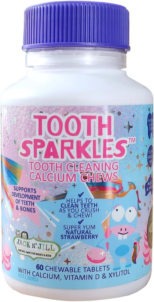 Jack N' Jill Brushing Essentials Combo Pack: Tooth Cleaning Chews, Natural Certified Strawberry Toothpaste & Kids Toothbrush - Packed with Vitamin...
