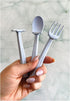 Constructive Eating Training Utensils - Made in USA - Blueprint Blue - Construction...