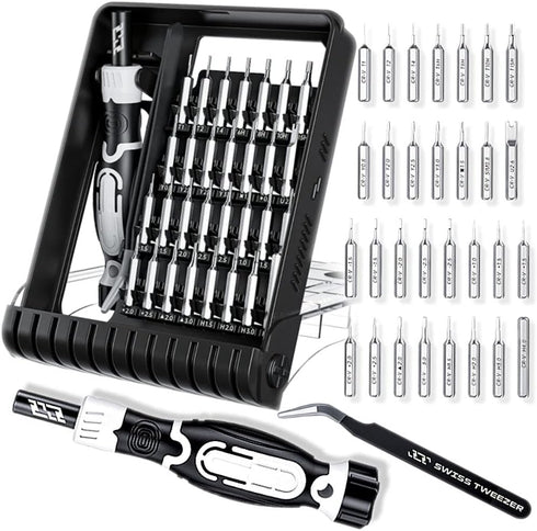 32 In 1 Small Screwdriver Set Professional Repair Tools Kit for Phone Laptop PC Camera Game Console Glasses Screwdriver Kit with tweezer...