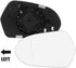 X AUTOHAUX Car Rearview Mirror Glass Replacement with Backing Plate Heated Left Side Driver Side for Audi A6 Quattro S6...