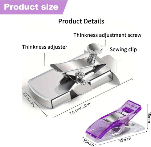 Quilting Supplies, Sewing Kit, Magnetic Seam Guide and Sewing Clips for Sewing Machine, Magnetic Sewing Guide, Hemmer Guide, Seam Guide, Hem Guide...