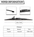 (Set of 2) HODEE Replacement For Toyota Sequoia 2008-2020,Rear Wiper Blade Kit Set,Rear Wiper Accessories Parts,Wiper Blade for Back Windshield Wi...