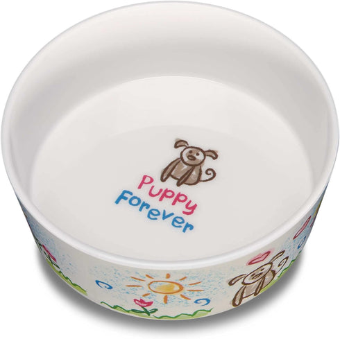 Loving Pets Dolce Moderno Puppy Forever Dog Bowl, Large...