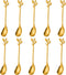 AnSaw Elegant Gold Leaf Coffee Spoons - 10-Piece, 4.7" Mini Stainless Steel Espresso & Dessert Tea Spoons, Perfect for Demitasse & Small Servings...