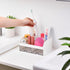 VITVITI Toothbrush Holders for Bathroom Sink, 6 Slots Bathroom Countertop Organizer with 2 Drawers, Plastic Kids Toothpaste Holder Bathroom Counte...