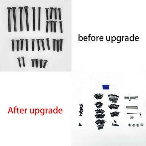 Compatible with Hyper GO RC Car Parts, 1/16 Metal Upgrade Aluminum Accessories, Replacement Parts kit for H16BM H16GT H16DR H16 MJX 16207 16208 16...