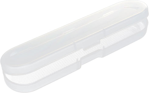 Cosmos Clear Color Pack of 3 Mini Craft Pencil Container Case Box Storage Containers Box, Snap Closure for Pen, Pencils, Office Supplies, Markup B...