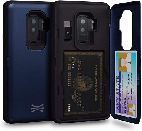TORU CX PRO Case for Galaxy S9 Plus, with Card Holder | Slim Protective Shockproof Cover with Hidden Credit Cards Wallet Flip Slot Compartment Kic...