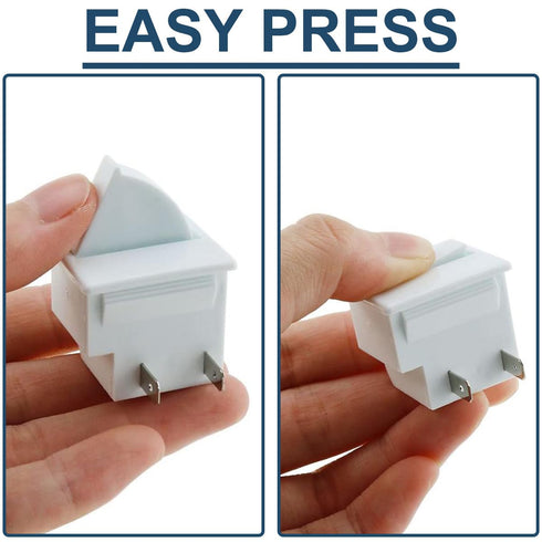 Refrigerator Door Lamp Light Switch 5A AC 125V 2Pin,Rocker Lever Control Refrigerator Door Light Switch, Replacement Fridge Parts - 2Pack......