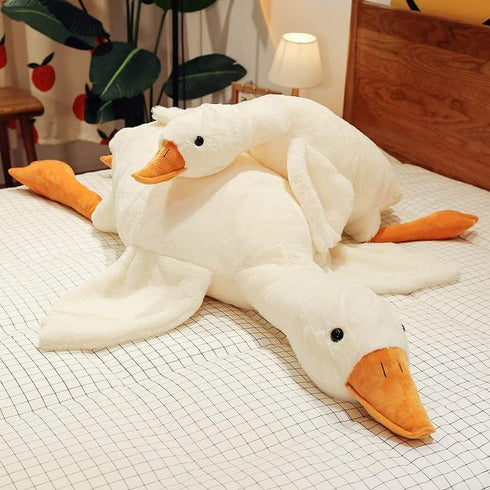 Goose Stuffed Animal Toy Cute Giant White Goose Stuffed Animal Duck Plush Super Soft Hugging (B: 35 inch)...