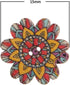 AKOAK 100 Pieces of Wooden Buttons Simple Retro Style Sunflower Buttons Classical Pattern Design Cartoon Children Decorative Buttons (15 MM)...