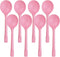 Pack of 100 Pink Extra-Heavy Weight Disposable Plastic Spoons Disposable Flatware Silverware for Soup Dessert Ice Cream Take Out Spoon...