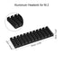 uxcell M.2 Aluminum Heatsink Kit 70x22x6mm Slotted Design Black with Silicone Thermal Pads for 2280 SSD...