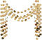 6 Pcs Glitter Champagne Gold Paper Circle Dots Garland (52 Feet) Party Hanging Bunting Birthday Party Decorations Engagement Party Bridal Shower W...
