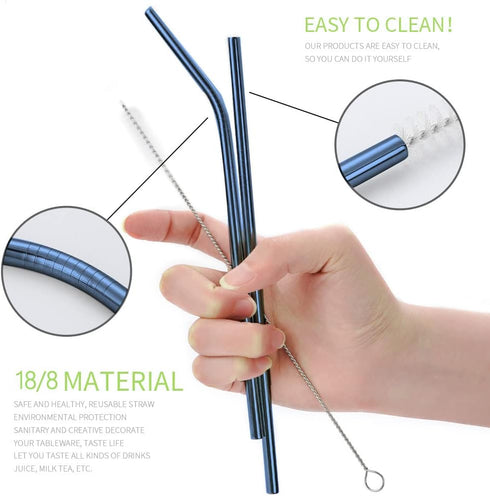 Portable Reusable Travel Utensils Silverware with Case,Travel Camping Cutlery set,Chopsticks and Straw, Flatware Cutlery Set with Case, Stainless ...