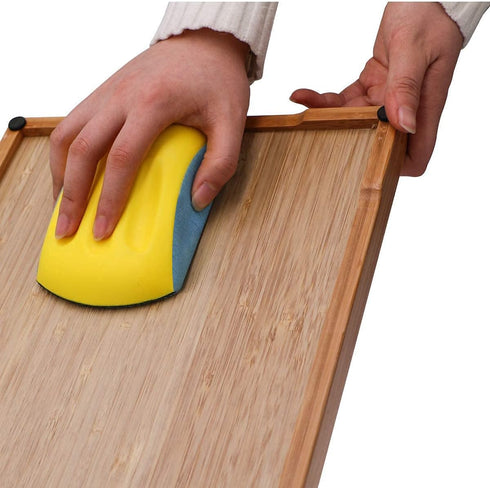 VIBRATITE 5 Inch Hook and Loop Mouse Hand Sanding Block, Ideal for Woodworking, Furniture Restoration, Home and Automotive Body,Sanding Pad Hook B...
