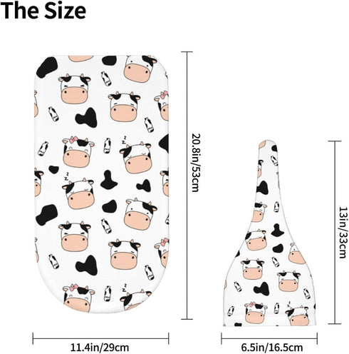 Cute Cow Print Swaddle Blanket Hat Set for Boys Girls, Soft Cow Newborn Sleeping Sack Receiving Blanket Shower Gift...