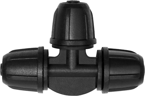 1/4" Drip Irrigation Fittings, 26 Pcs Lock Barbed Tee Connectors for 1/4 Inch Drip Irrigation Tubing Drip Line 3 Way T Parts with Lock Nut for Gar...