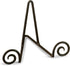 Small Swirl Front Design - 5 Inch Black Iron Decorative Easel Display Stand for Photos/Plates...