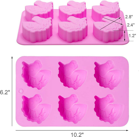 Palksky 6 Cavities Silicone Soap Molds/Bath Bomb Mold, Christmas Soap Molds for Soap Making Pudding Loaf Brownie Cornbread Chocolate Candy Jelly R...