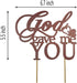 God Gave Me You Cake Topper for Wedding/Engagement/Marriage Party Decorations,Double-faced Rose Gold Glitter...