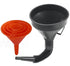 Multi-fFunctional Plastic Funnel Oil Funnel and 4-Piece All Purpose Wide-Mouth Bright Orange Plastic Funnel Set for Cars and Motorcycles, Engine O...