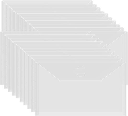 Briartw 20 PACK 9.8x5.9" Slimline Storage Envelopes, Resealable Plastic Envelopes Pockets for Cutting Dies Stencil Crafts Organizer Holder,Storage...