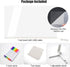LED Note Board with Colors, Acrylic Dry Erase Board with Light and Stand, Glow Memo Letter Board Note Glass Led White Board with 7 Pen for Office ...