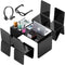 16Pcs Miniature Laptop Computer Tablet Toy Phone Pad and Coffee Juice Doll Accessories Mini Chairs and Table Glasses Headset Drink Playset Girl Sm...