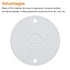 MECCANIXITY PVC Conduit Lid Round Junction Box Cover 4.5mm Hole Dia Waterproof for Conduit Box Pack of 20...