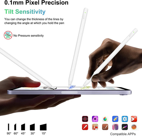 Wireless Charging Pencil 2nd Generation, Pencil for iPad 2nd Generation Stylus Pen for iPad Pro with Palm Rejection Tilt Sensitivity, Pen for ipad...