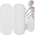 Travel Makeup Brush Holder,Silicon Portable Cosmetic Face Brushes Holder with Built-in Brush Cleaner,Upgrade Travel Essentials Makeup Brush Case,M...