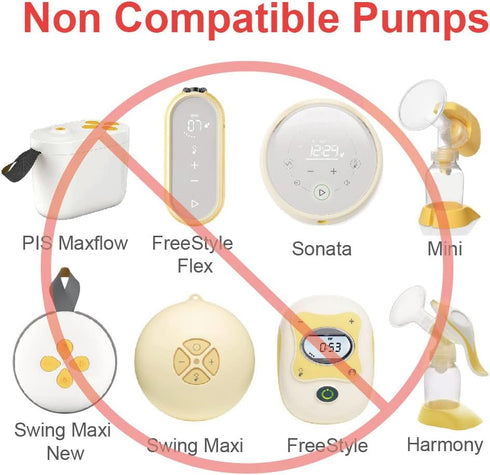 Maymom Pump Parts 2X Detachable Breastshield (24mm) with Valve Membrane and Maymom Connector,Compatible with Medela Breast Pump Parts...