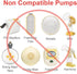 Maymom Pump Parts 2X Detachable Breastshield (24mm) with Valve Membrane and Maymom Connector,Compatible with Medela Breast Pump Parts...